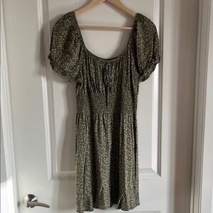 Liberty Love Lemon Green Puff Sleeve Sundress